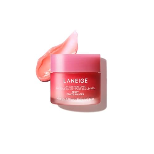 LANEIGE Lip Sleeping Mask: Hydrating & Nourishing Korean Overnight Lip Treatment Mask with Shea Butter, Vitamin C & Murumuru, Antioxidants For Flaky, Dry Lips | Korean Skin Care, B