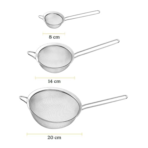 Cuisinart, Mesh Strainers, Stainless Steel Mesh Strainers for Kitchen, Fine Mesh Kitchen Strainer Set for Sifting, Straining and Cooking, Ctg-00-3Ms, 3 Count thumbnail 2