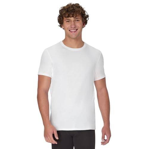 Hanes Men's Sweat Block Undershirt, Underarm Sweat Blocking Tee, White Crewneck T-Shirt, 3-Pack thumbnail 2
