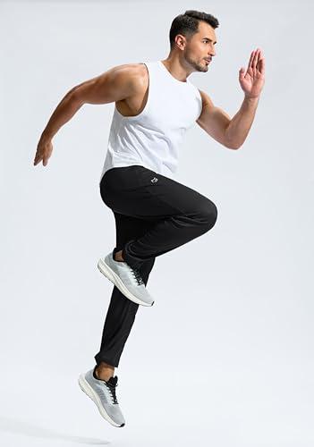 G Gradual Men's Sweatpants with Zipper Pockets Lightweight Mesh Athletic Pants for Men Open Bottom Workout Gym Running Black thumbnail 5