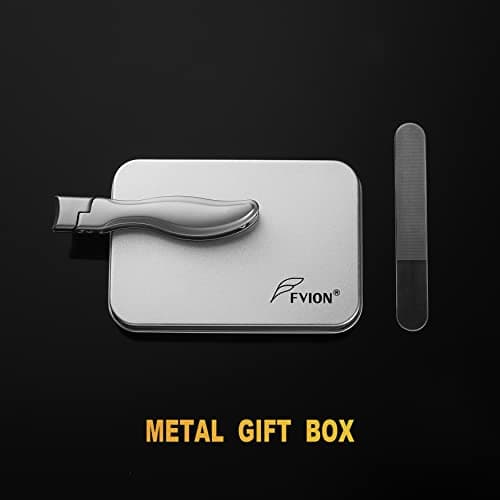 FVION Nail Clippers for Thick Nails, Extra Wide Jaw Opening Large Nail Cutter with File, Heavy Duty Thick Toenail and Fingernail Clippers for Seniors Men Women Adult
