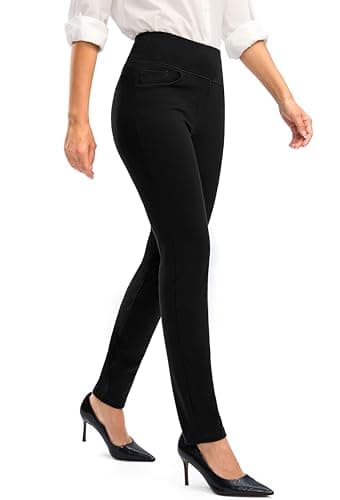 Pantalones de Trabajo Elásticos Rammus para Mujer, Negros, 5 Bolsillos, Talla 27 M