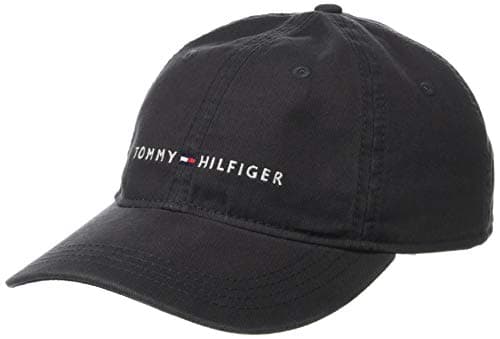 Tommy Hilfiger Men's Logo Dad Baseball Cap, Charcoal O/S