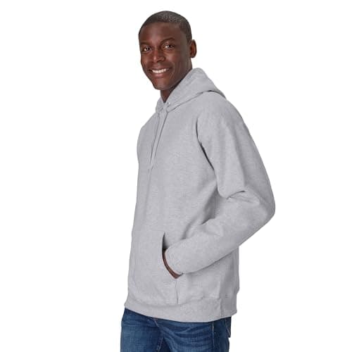 Hanes Men's Ultimate Cotton Heavyweight Pullover Hoodie Sweatshirt, Light Steel, Medium thumbnail 4