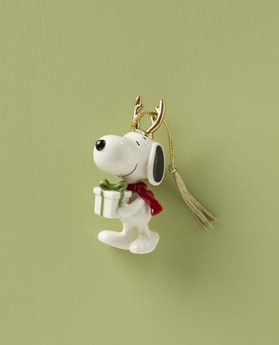 Lenox 895787 Snoopy with Gift Ornament, Christmas