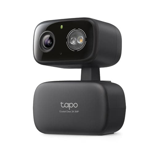 Tapo 2K Indoor/Outdoor Pan/Tilt Wired Security Camera - Baby Monitoring, Person & Baby Cry Detection, 360° Motion Tracking, Color Night Vision, Subscription-Free Local Storage or O
