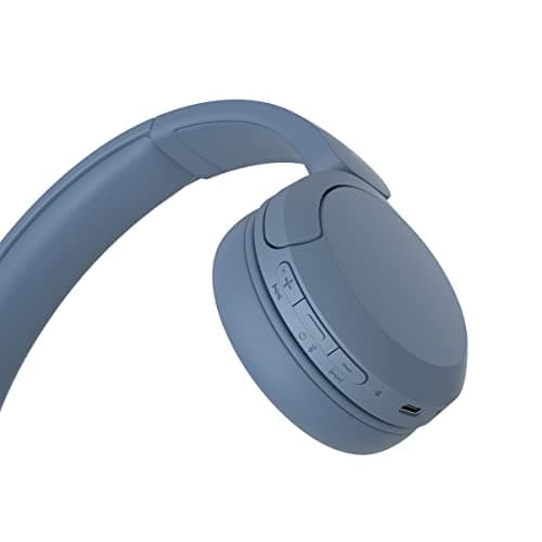 Sony WH-CH520 Wireless Headphones Bluetooth On-Ear Headset with Microphone and up to 50 Hours Battery Life with Quick Charging, Blue thumbnail 7