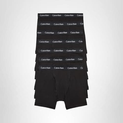 Calvin Klein Men's Cotton Stretch Megapack Boxer Briefs, Black (7 Pack), M thumbnail 9