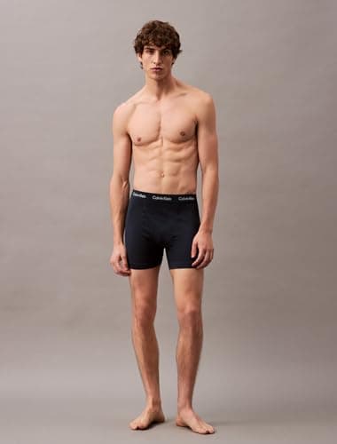 Calvin Klein Men's Cotton Stretch Megapack Boxer Briefs, Black (7 Pack), M thumbnail 3
