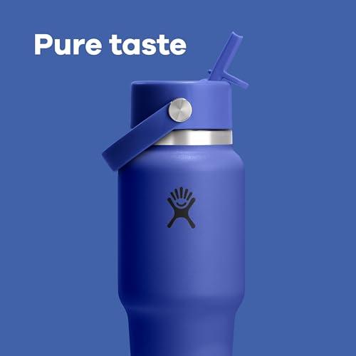 Hydro Flask Travel Water Bottle - Insulated Stainless Steel - Wide Straw Lid, Non Spill, Leakproof in 40 Oz Mermaid Green thumbnail 7