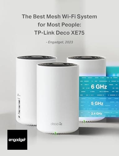 TP-Link Deco XE75 AXE5400 Tri-Band WiFi 6E System - Wi-Fi up to 7200 Sq.Ft, Engadget Rated Best for Most People, Replaces WiFi Router and Extender, AI-Driven New 6GHz Band, 3-Pack thumbnail 2