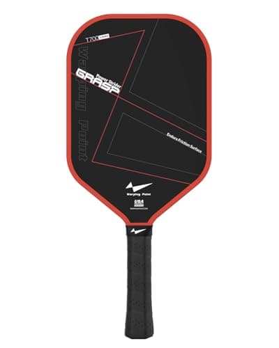 Warping Point Pickleball Paddle, T700 Raw Carbon Fiber Pickleball Racket with Endura Friction Surface,13mm Polymer Core, Edgeless Elongated Design, Ultimate Spin & Power, USAP Appr