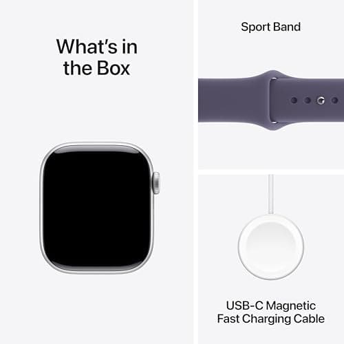 Apple Watch Series 11 [GPS 42mm] Smartwatch with Silver Aluminum Case with Purple Fog Sport Band - S/M. Sleep Score, Fitness Tracker, Health Monitoring, Always-On Display, Water Re thumbnail 6