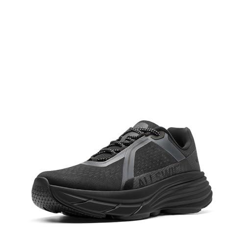 ALLSWIFIT Men's Cushion Lightweight Walking Running Shoes Tennis Non-Slip Comfortable Jogging Workout Gym Athletic Breathable ActiveAiry Fashion Sneakers,Size 9,Black,AMUMRS2513