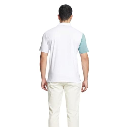 Playera Polo M MAELREG Dry Fit para Hombre, Manga Corta, Control de Humedad, Blanca