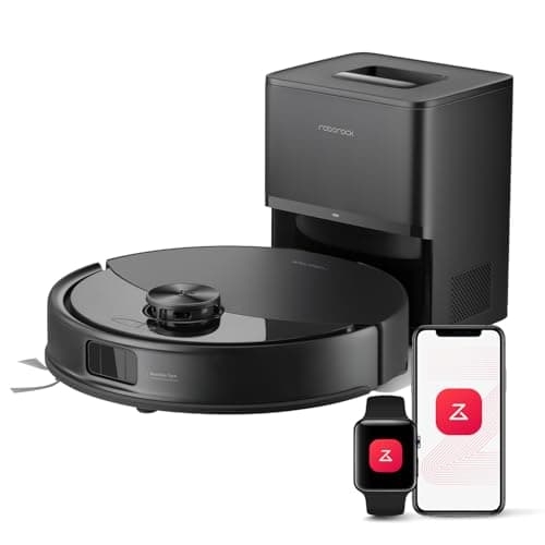 Robot aspirador y trapeador Roborock Q10 S5+ con base de autovaciado (Negro)