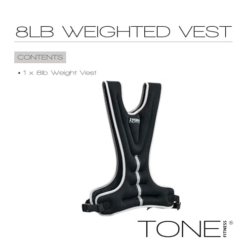 Miniatura de Tone Fitness 8lb Weighted Vest, Black 2