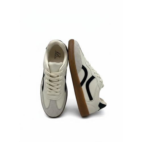 Miniatura de Tenis ZeroRun Retro para Mujer: Estilo Casual, Antideslizantes y Comodidad Total (Blancos) 5