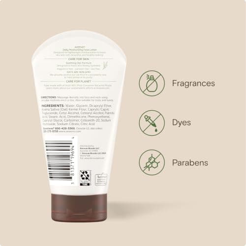 Miniatura de Loción Facial Hidratante Diaria Aveeno, Sin Fragancia, 5 oz 8