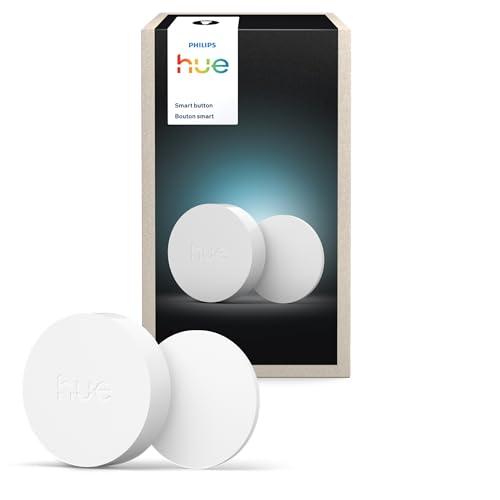 PHILIPS Hue Wireless Smart Light Switch Button, White, 1 Pack, Portable and Battery Powered, Smart Home Control, Requires Hue Bridge, Easy, No-Wire Installation