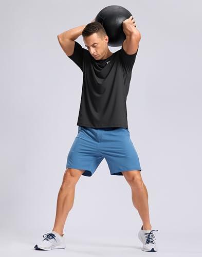 G Gradual Men's Athletic Workout T-Shirts Moisture Wicking Cooling Running Shirts Short Sleeve Performance Tee for Gym Tennis(Black,L) thumbnail 7