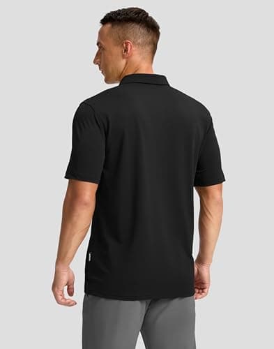 Polo Dry Fit Performance para Hombre (Negro, L)
