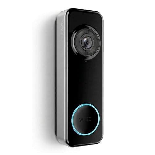Wyze Battery Video Doorbell Wireless Camera, 1536x1536 HD+ with Color Night Vision, 2-Way Audio, 1:1 Head-to-Toe View, Person/Vehicle/Package Monitor, Wire-Free/Wired Option, 1 Min