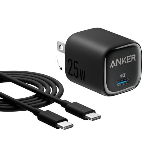 Cargador Anker 25W USB-C Plegable con Cable para Carga Rápida