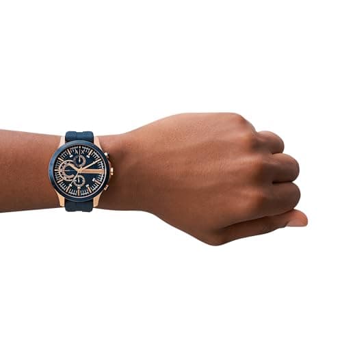 A|X Armani Exchange Chronograph Men's Watch, Blue Silicone Watches for Men thumbnail 5
