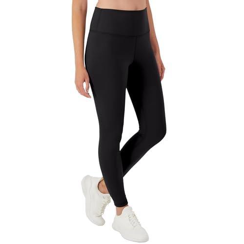 Hanes Women's Moves 7/8, Soft Moisture-Wicking Leggings with Internal Pocket, 25", Black, Medium