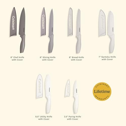 Miniatura de Set de 12 Cuchillos Cuisinart Advantage de Acero Inoxidable Antiadherente con Fundas y Mangos Ergonómicos 5