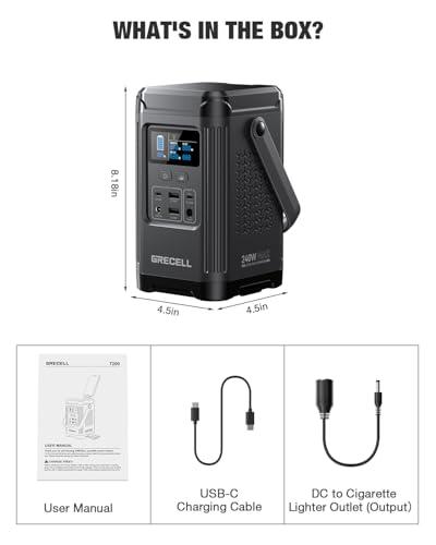Miniatura de 240W Portable Power Station 154Wh/48000mAh, 100W USB-C PD(Dual Way) LiFePO4 Battery Power Bank Station, 7 ports Solar Generator with LED and Stand for Camping, Home, Travel(Wall Ch 9