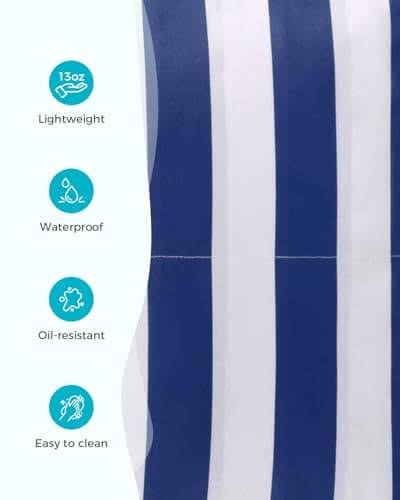 Miniatura de Bolsa Tote WANDF Antiarena para Playa y Piscina con Cierre (Azul Marino) 8