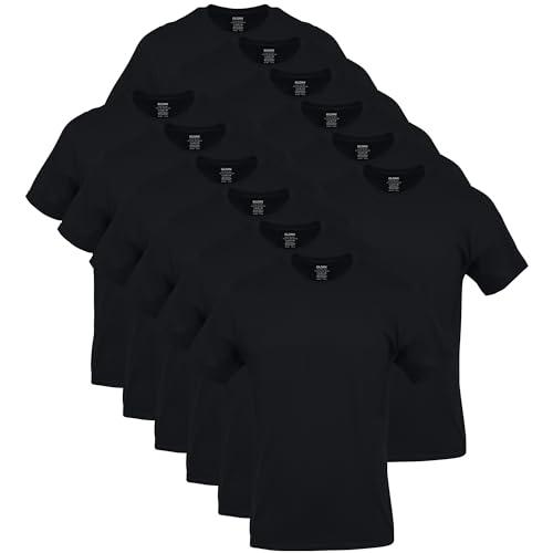 Playeras Cuello Redondo Gildan para Hombre, Paquete de 12, Negras, Talla Grande