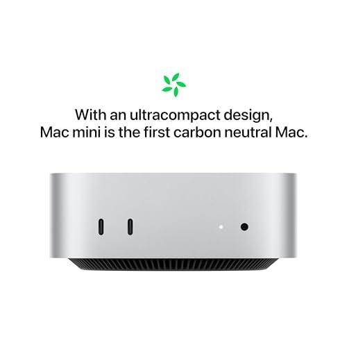 Apple 2024 Mac mini Desktop Computer with M4 chip with 10‑core CPU and 10‑core GPU: Built for Apple Intelligence, 16GB Unified Memory, 256GB SSD Storage, Gigabit Ethernet. Works wi thumbnail 6