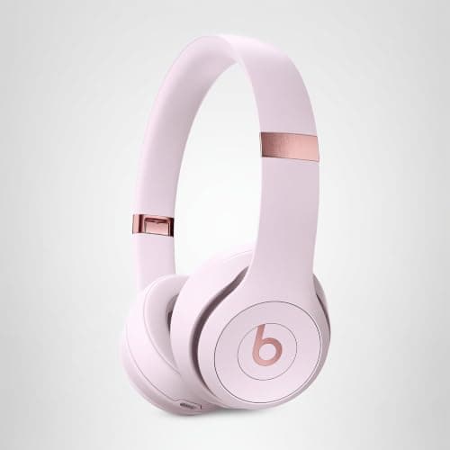 Beats Solo 4 - Wireless On-Ear Bluetooth Headphones, Up to 50-Hour Battery Life, Ultra-Lightweight Comfort, Powerful and Balanced Sound, Apple & Android Compatible - Cloud Pink