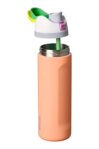 Owala FreeSip Insulated Stainless Steel Water Bottle with Straw, BPA-Free Sports Water Bottle, Great for Travel, 24 Oz, Peachy Keen thumbnail 2