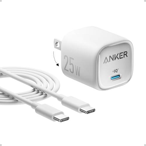Cargador Anker USB C de 25W Compacto y Plegable con Carga Rápida PPS