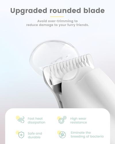 PAPMINI Dog Grooming Kit with LED Display, 35dB Ultra-Low Noise Dog Paw Trimmer, Cordless Hair Trimmer for Paws, Ears, Face, Rump with LED Light thumbnail 6