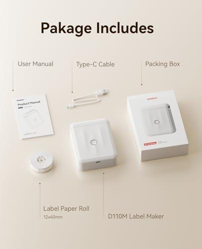 Miniatura de Mini Etiquetadora NIIMBOT D110 Bluetooth Mejorada para Casa y Oficina 9