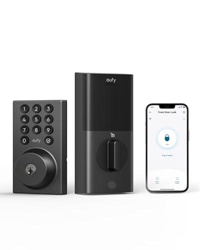 eufy Security Smart Lock C30, Keyless Entry Door Lock, Built-in WiFi Keypad Deadbolt for Front Door, No Bridge Required, Easy Installation, App Remote Control, Reliable Power, BHMA