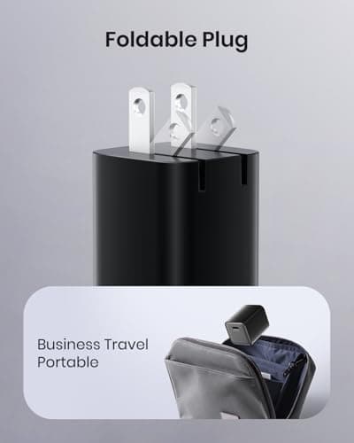 wegear 30W Compact Wall Charger, USB C Charger Block with GaN III Tech, PD3.0 PPS QC4.0 Fast Charging Foldable Power Adapter for iPhone 17 16 15, Galaxy, Pixel, iPad, AirPods(Black thumbnail 5