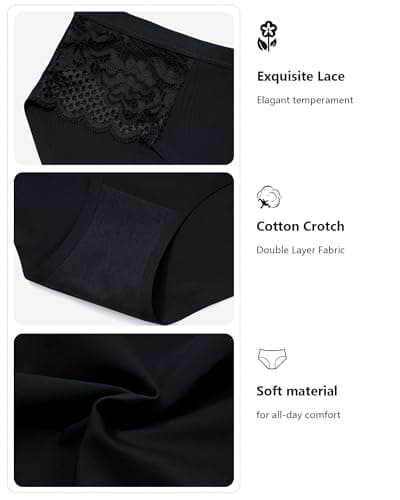 Miniatura de Pack de 6 Panties LEVAO Seamless con Encaje Invisible para Mujer 4