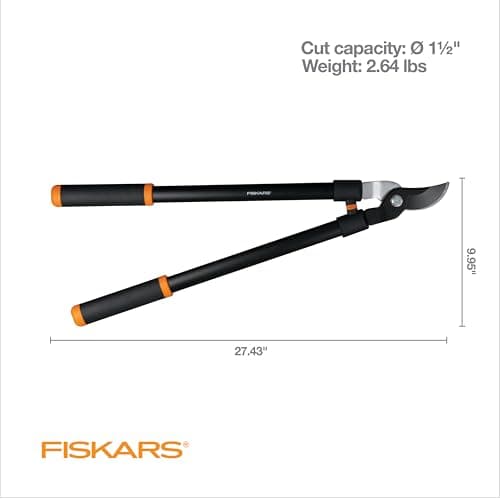Fiskars 28" Loppers for Tree Trimming, Heavy Duty, Rust-Resistant Sharp Bypass Steel Blade Loppers, Branch Cutter up to 1.5" Diameter Cut Capacity, Shock-Absorbing Handle, Garden T thumbnail 6
