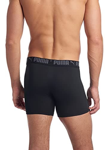 PUMA mens 3 Pack Athletic Fit Boxer Briefs, Castlerock, Medium US thumbnail 4