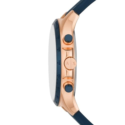 A|X Armani Exchange Chronograph Men's Watch, Blue Silicone Watches for Men thumbnail 3
