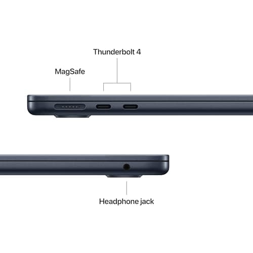 Apple 2026 MacBook Air 13-inch Laptop with M5 chip: Built for AI, 13.6-inch Liquid Retina Display, 16GB Unified Memory, 512GB SSD, 12MP Center Stage Camera, Touch ID, Wi-Fi 7; Midn thumbnail 6