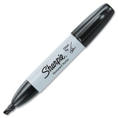 Sharpie Permanent Markers, Chisel Tip, Black, 12 Count - Home, School, Office Supplies thumbnail 4