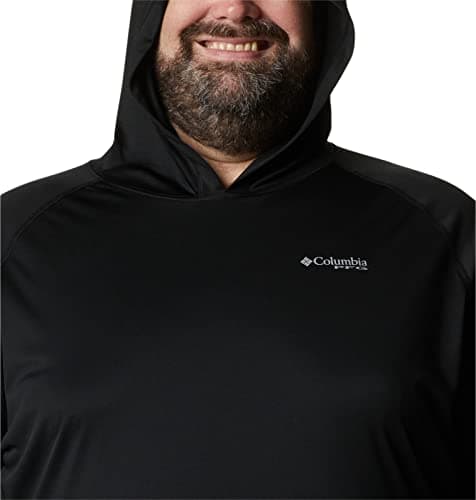 Miniatura de Sudadera de Pesca Columbia PFG Terminal Tackle para Hombre, Manga Larga, Negra con Logo Gris Frío, Mediana 8