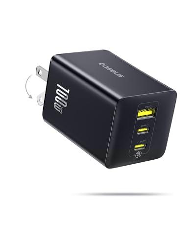 Cargador Rápido Baseus 100W USB-C con 3 Puertos Plegable